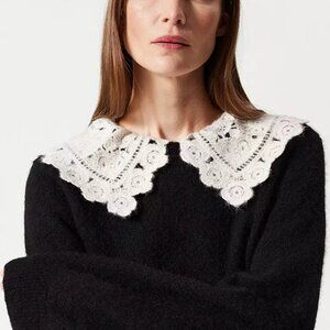 & Other Stories Lace Neck Sweater